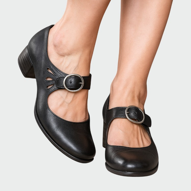 Eliza - Classic Buckle Mary Jane Shoes
