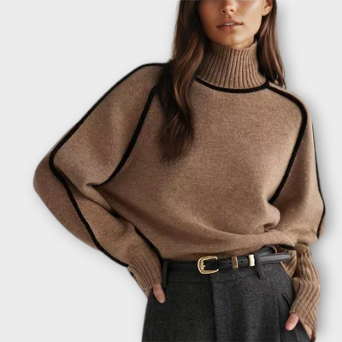 Emilie - Soft and Elegant High Neck Jumper